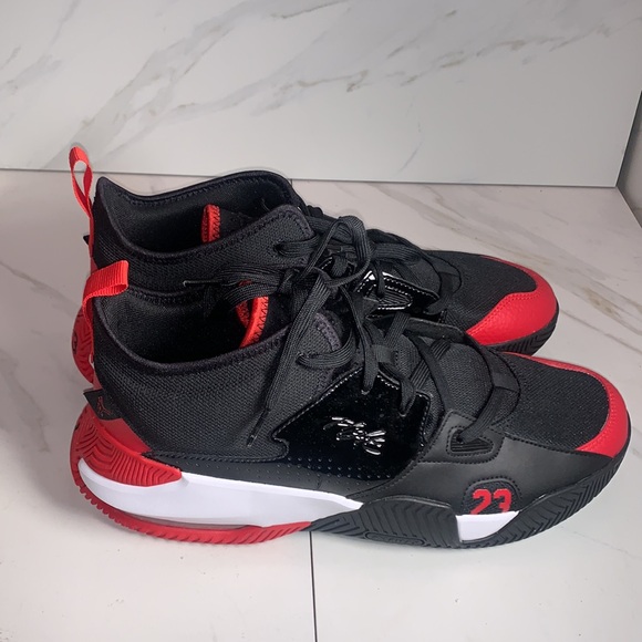 *NEW* Men Nike Air Jordan Stay Loyal 2 Black/Red Basketball Shoes (DQ8401 016) - Picture 2 of 7
